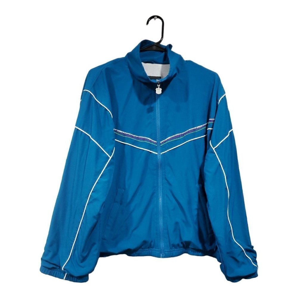 Vintage Kaelin Track Suit Jacket 90's Warm Up Turquoise Zip Coat